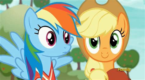 1241012 Safe Screencap Applejack Rainbow Dash Pony Buckball