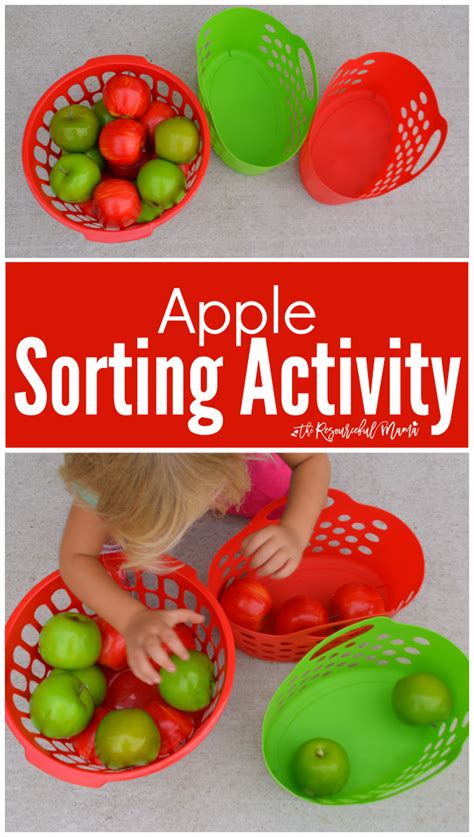 A Fun Apple Sorting Activity For Toddlers The Resourceful Mama