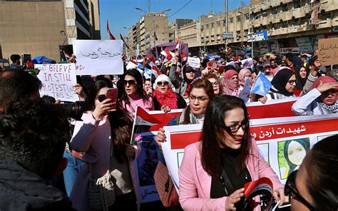 defying radical cleric iraqi women protesters take to streets the times of israel