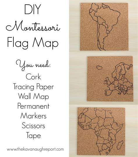 Diy Montessori Flag Pin Map
