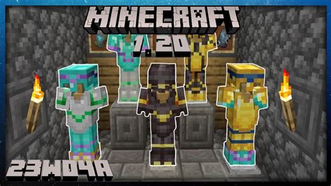 Minecraft Snapshot 23w04a Armor Trims And Netherite Changes Youtube