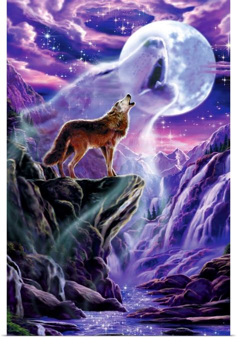 Poster Print Wall Art Entitled Wolf Spirit Ebay