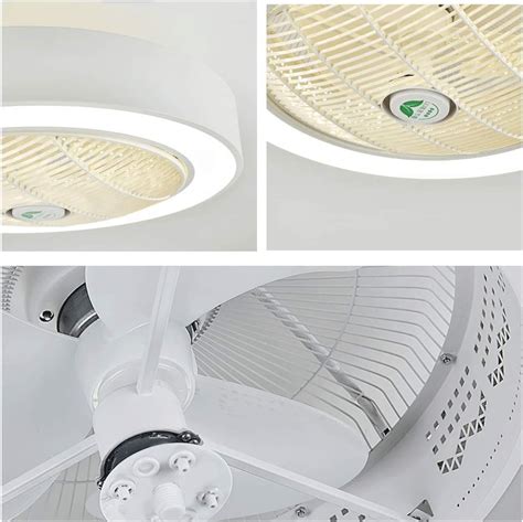 Hgw Ceiling Fan With Light Remote Control Led 3 Color Dimmable Low Profile Lighting Dimmable
