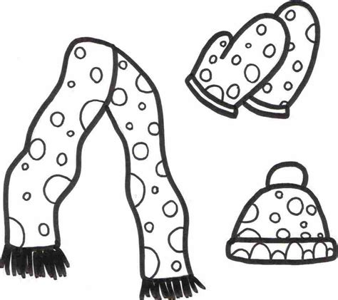 Winter Scarf Coloring Pages Coloring Home