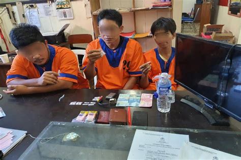 tiga pengedar sabu ditangkap  transaksi narkoba antara news kalimantan tengah berita