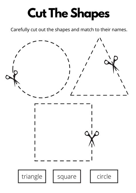Cut The Shapes Motor Skills Activity Sheet Help My Kids Are Bored