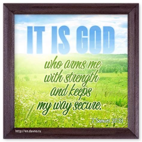 2 Samuel 2233 Bible Verse Image It Is God Who Arms Me With Strength