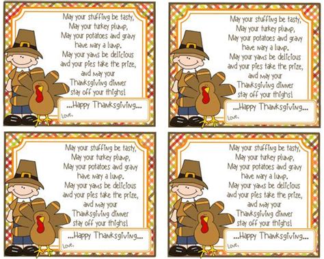 Printable Thanksgiving Poem - Instant Download - Happy Thanksgiving