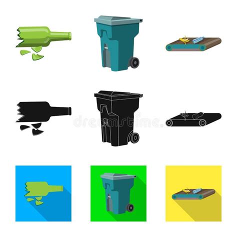 Vector Design Of Refuse And Junk Logo Collection Of Refuse And Waste
