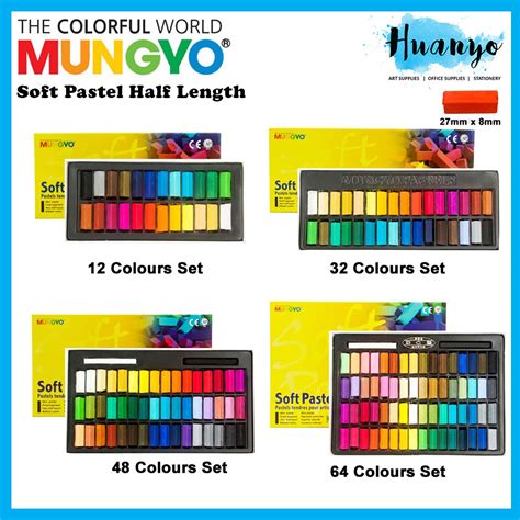 Mungyo Half Size Soft Pastel 24 32 48 64 Colour Set