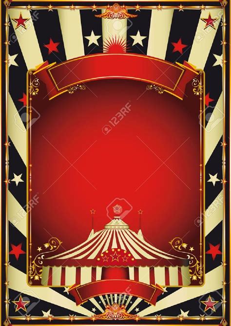Un Fond De Cirque Vintage Avec Un Cadre Rouge Pour Votre Divertissement