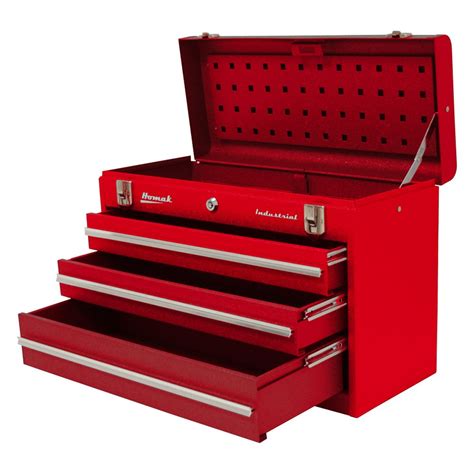 Homak® Rd00203200 3 Drawer Industrial Steel Red Tool Boxchest 20 W