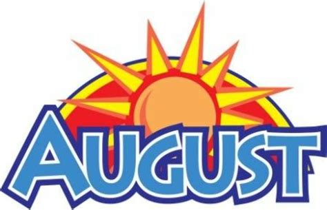 August Calendar Clip Art Customize And Print
