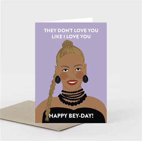 Beyonce Birthday Card Beyonce Card Funny Birthday Card Etsy