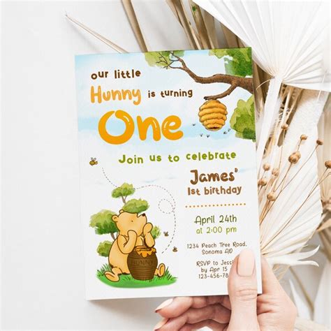 Our Little Honey Is Turning One Winnie The Pooh Etsy Hong Kong