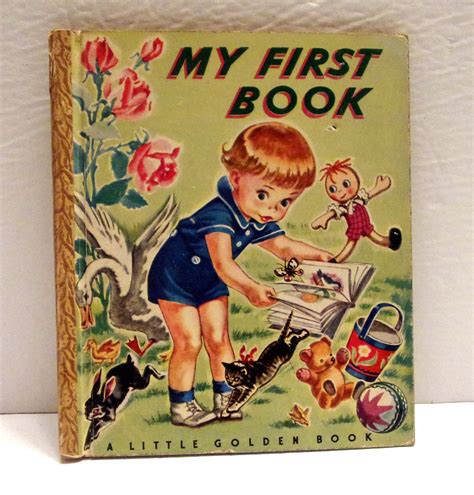 Little Golden Book Vintage My First Book Childrens Book 1942