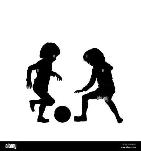 Niños Pequeños Jugando Al Fútbol Imágenes Vectoriales De Stock Alamy