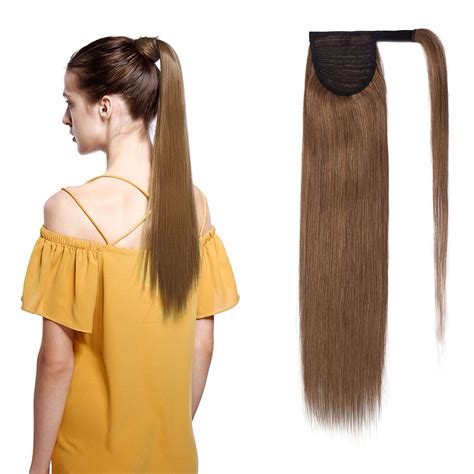 S Noilite Wrap Around On Human Hair Ponytail Extension Premium Long