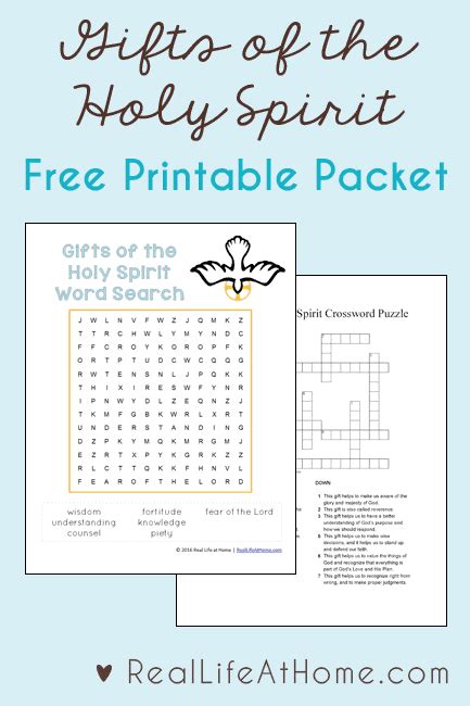 Seven Ts Of The Holy Spirit Worksheet Set Free Printables