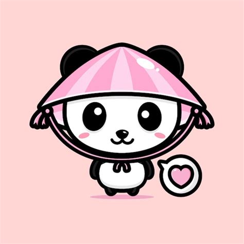 Premium Vector Cute Panda Mascot Design