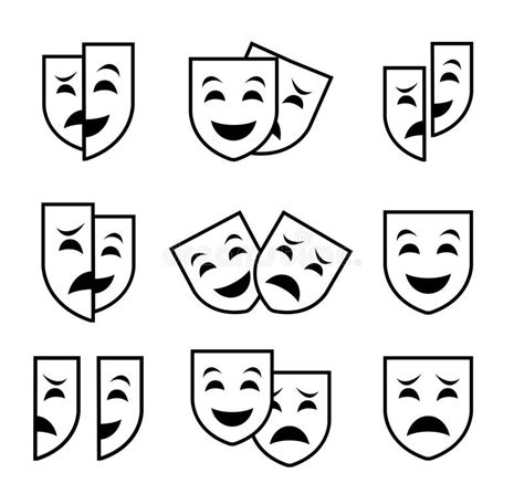 Concepto Del Sistema Del Vector De Los Símbolos De La Máscara Del