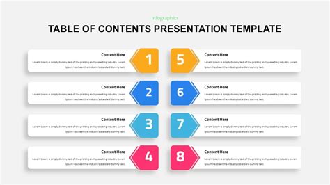 Table Of Contents Presentation Template Slidebazaar