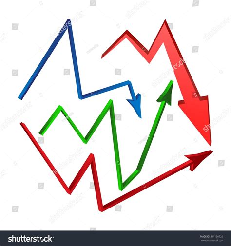 Increase Decrease Arrow Symbol Set Icon Stock Vector 341136926