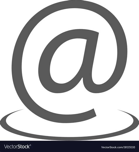 Email Address Icon Simple Royalty Free Vector Image