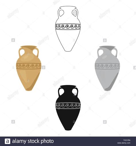 Amphoraancientantiqueartbackgroundcartoonblackclassicclay