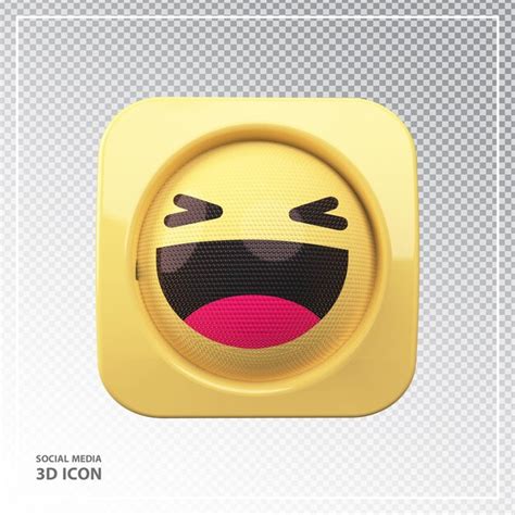 Premium Psd Emoji Haha On Social Media 3d Element