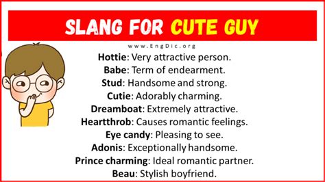 20 Slang For Cute Guy Their Uses And Meanings Engdic