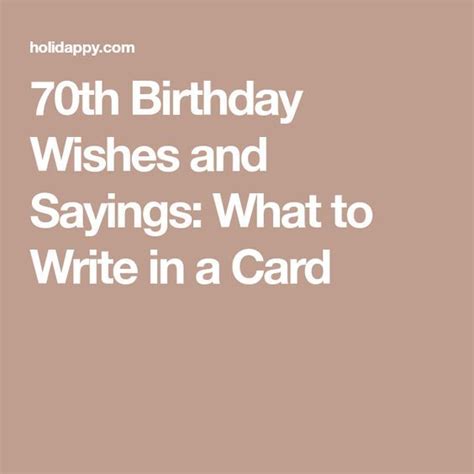 70th Birthday Wishes And Sayings What To Write In A Card 70th
