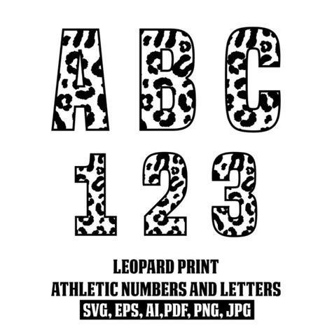 Leopard Alphabet Svg Leopard Print Svg Silhouette Svg Etsy México