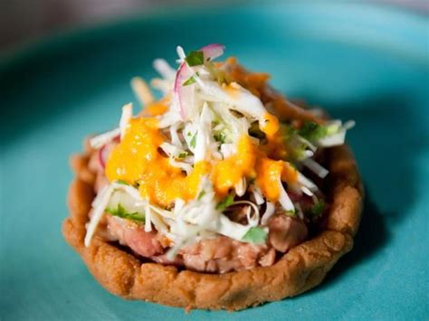 Sopes With Chorizo Refried Beans And A Tangy Slaw Slaw Recipes Mexican