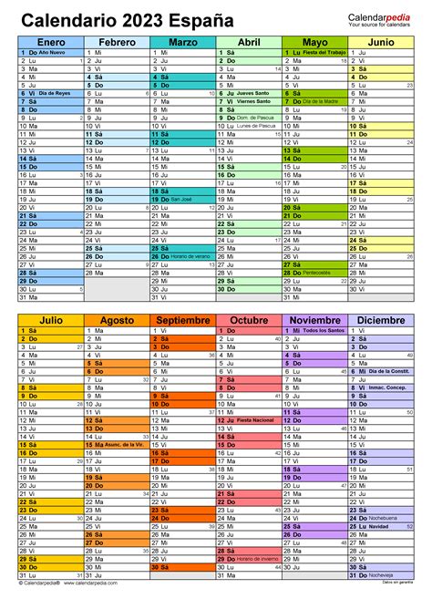 Calendario 2023 En Excel Printable Template Calendar
