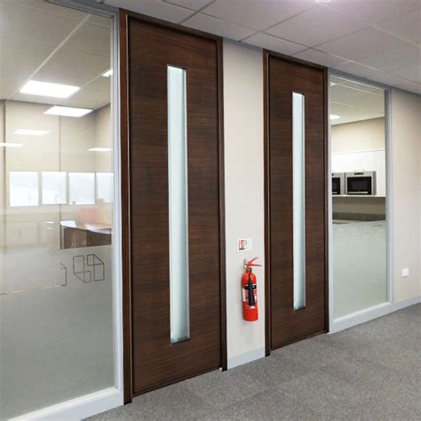 Wholesale Price Modern Design Veneer Wooden Interior Office Door With