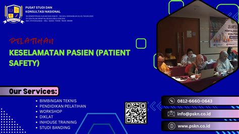 Trainingpelatihan Keselamatan Pasien Patient Safety Pusat Studi