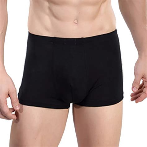Sexy Mens Male Bamboo Fiber Breathable Solid Underwear Boxer Shorts