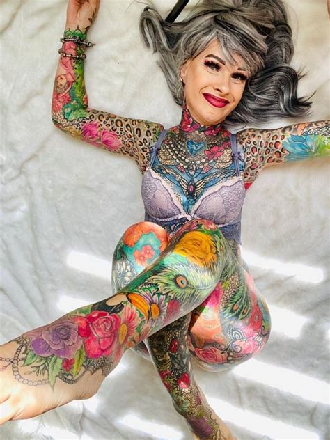 Kerstin Ehe U Woman Spends Up To To Cover Of Her Body With Tattoos Video