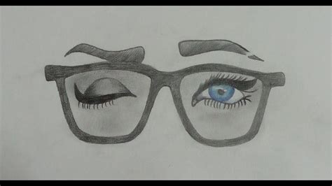 Learn Drawing Glasses And Eyes Of A Girl Youtube
