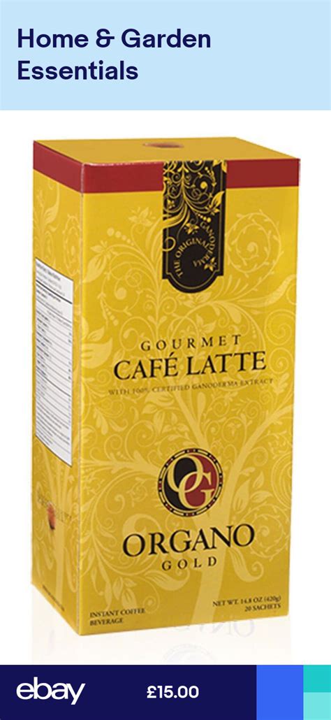 Organo Gold Gourmet Cafe Latte Enhanced With Ganoderma Lucidum Mushroom