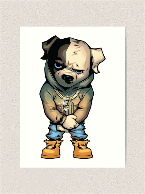 Gangster Dog Art Print For Sale By Wybrandb Redbubble