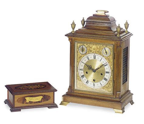 A German Walnut Mantel Clock
