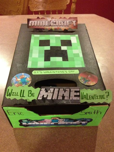 Minecraft Valentines Day Box My Funny Valentine Valentine Boxes For