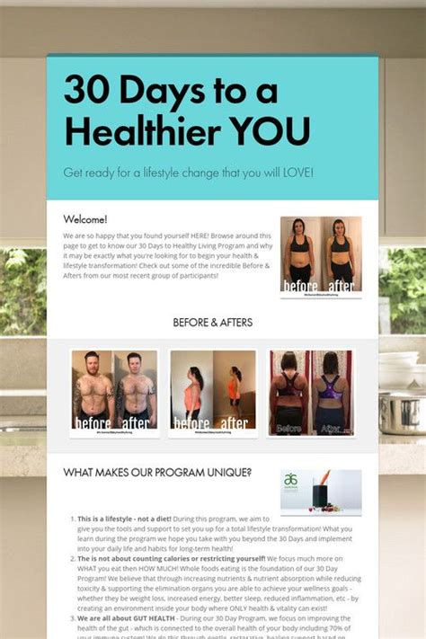 30 Days To A Healthier You Healthier You Day Healthy