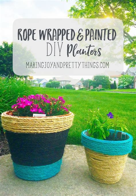 Rope Wrapped And Painted Diy Planters Making Joy And Pretty Things