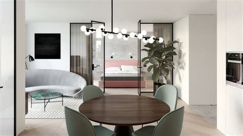 3 Types Of Sleek Studio Apartment Design With Glass Walled Bedrooms