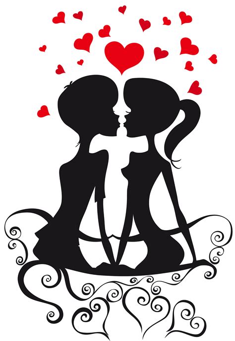 love couple silhouettes on a bench with hearts png clipart gallery yopriceville high quality