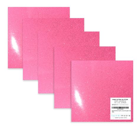 Buy Turner Moore Edition Hot Pink Glitter Vinyl Adhesive 12 X 12