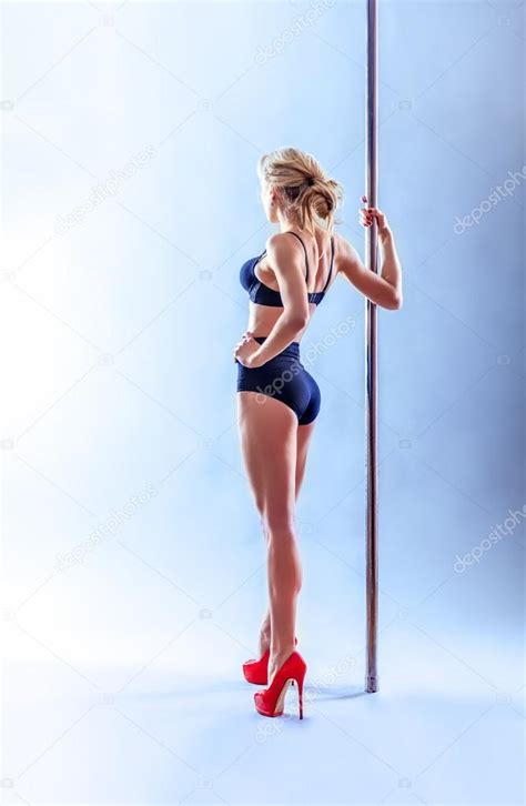 Beautiful Blonde Sexy Pole Dance Woman Stock Photo By Nick Thompson